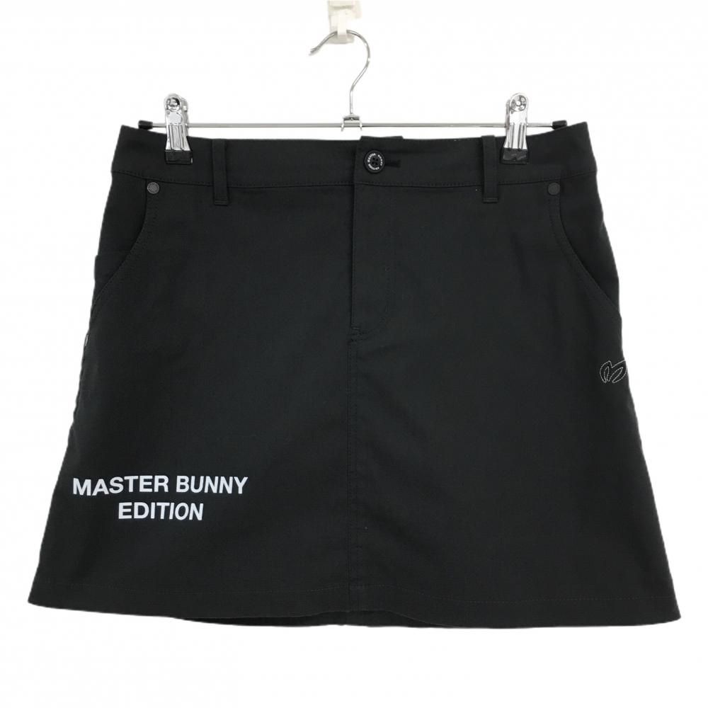 超美品】マスターバニー スカート 黒 無地 ロゴ刺しゅう レディース 2