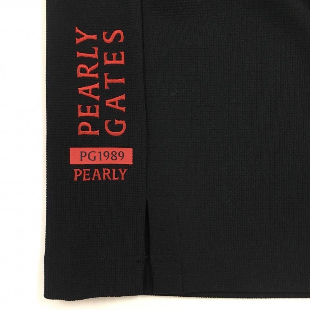 パーリーゲイツ PEARLY GATES タイトスカート ネイビー×レッド ロゴ