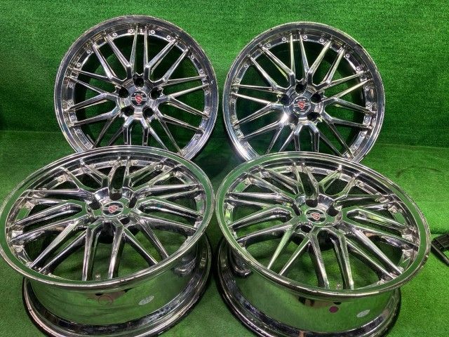 シュタイナーLMX ｱﾙﾌｧｰﾄﾞ ﾊﾘｱｰ ホイール アルミ メッキ 20インチ 8.5J 5穴 4本 114.3 +35