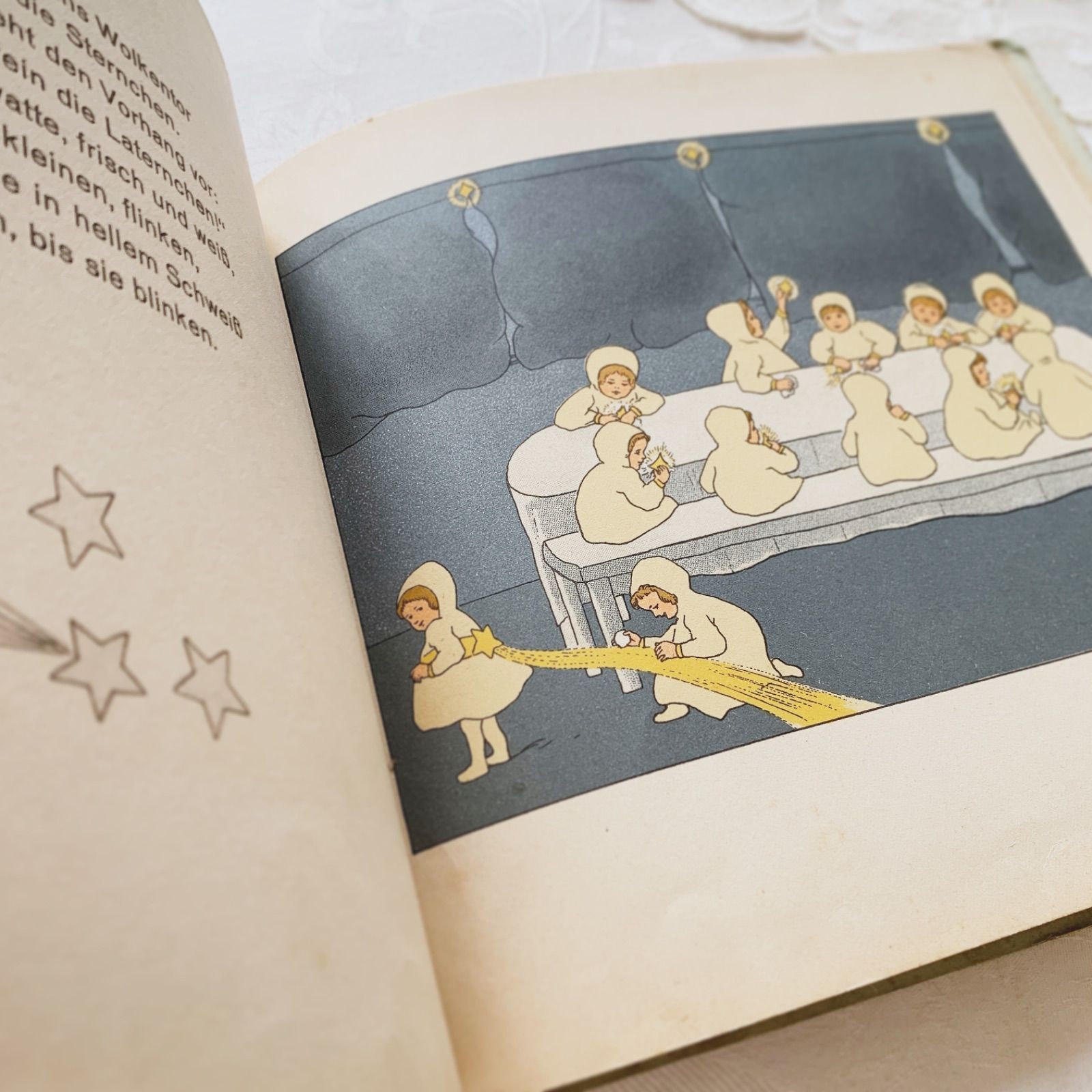 1920-1930s ドイツアンティーク絵本「お星さまがいくつあるか知ってる