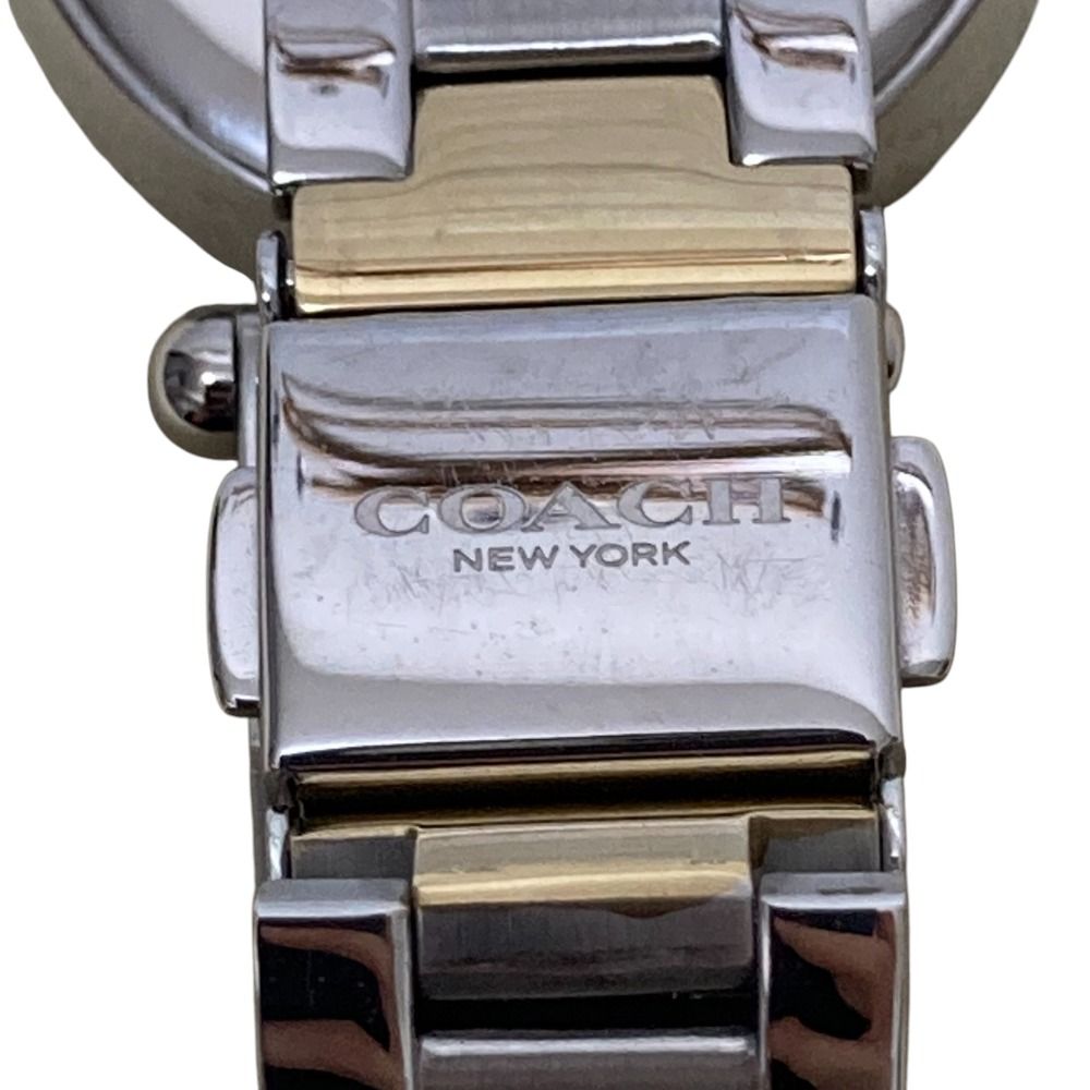 美品 COACH コーチ レディースウォッチ 腕時計 CA148 シェル文字盤 シルバーカラー レディース 古着 中古 USED 美品 COACH コーチ レディースウォッチ 腕時計 CA148 シェル文字盤