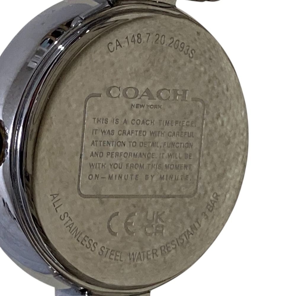 美品 COACH コーチ レディースウォッチ 腕時計 CA148 シェル文字盤 シルバーカラー レディース 古着 中古 USED 美品 COACH コーチ レディースウォッチ 腕時計 CA148 シェル文字盤