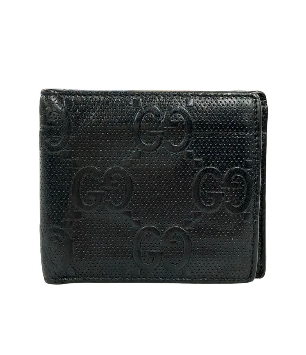 グッチ様 グッチ 二つ折り財布 レザー GGエンボス 625555 203887 メンズ GUCCI