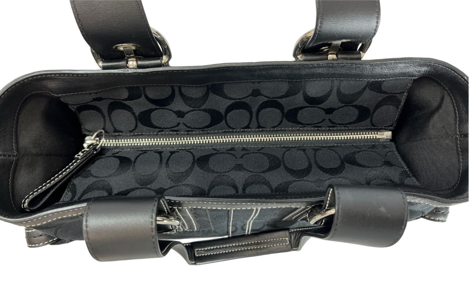 COACH コーチ シグネチャー キャンバス レザー トートバッグ 鞄 かばん