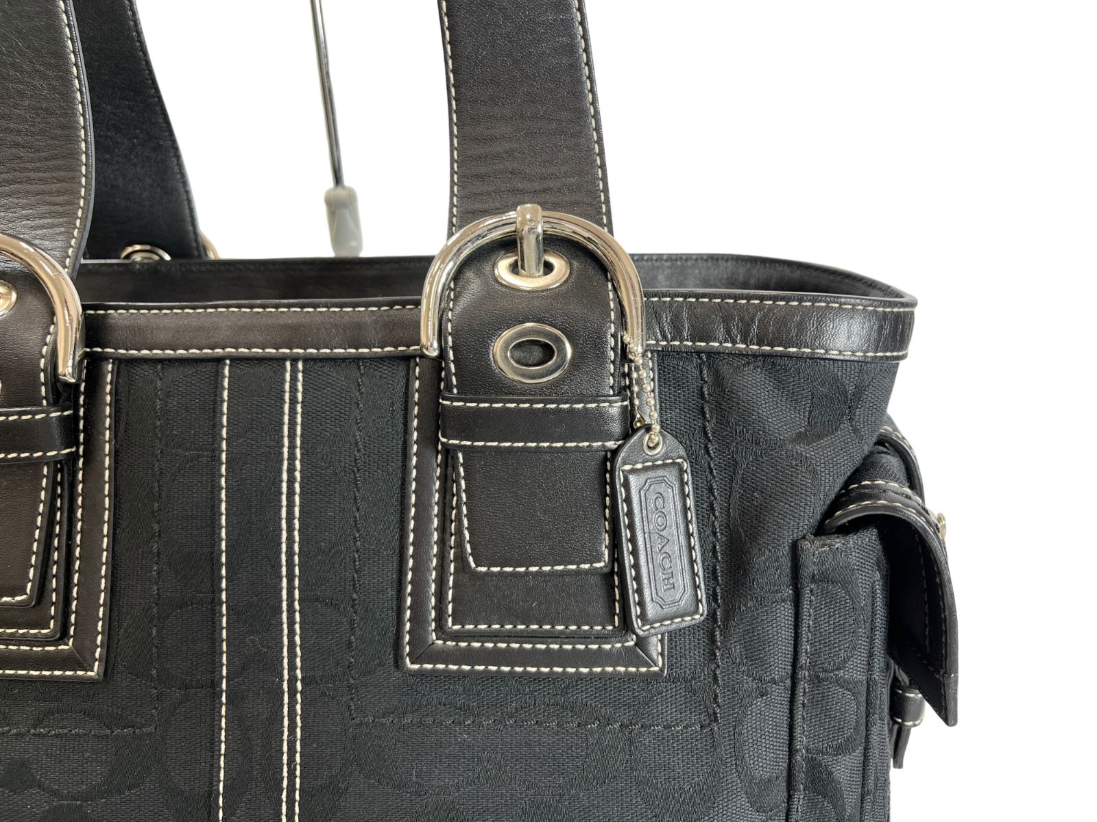 COACH コーチ シグネチャー キャンバス レザー トートバッグ 鞄 かばん