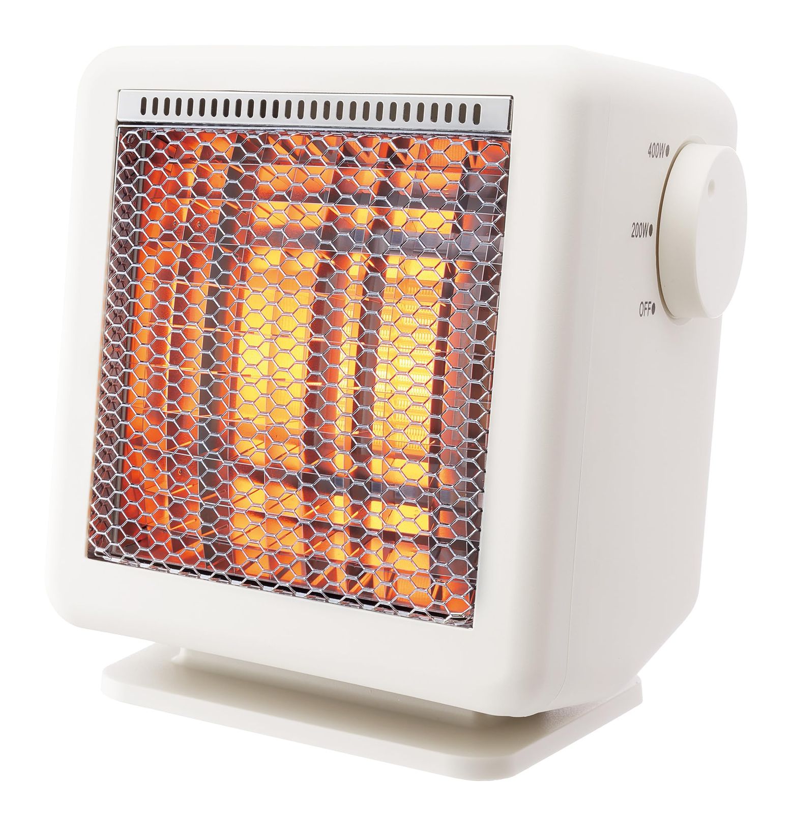 ユアサプライムス リフレクトヒーター 400W 電気ストーブ 小型 省エネ YMJ-R42E(IV) 節電 転倒オフスイッチ