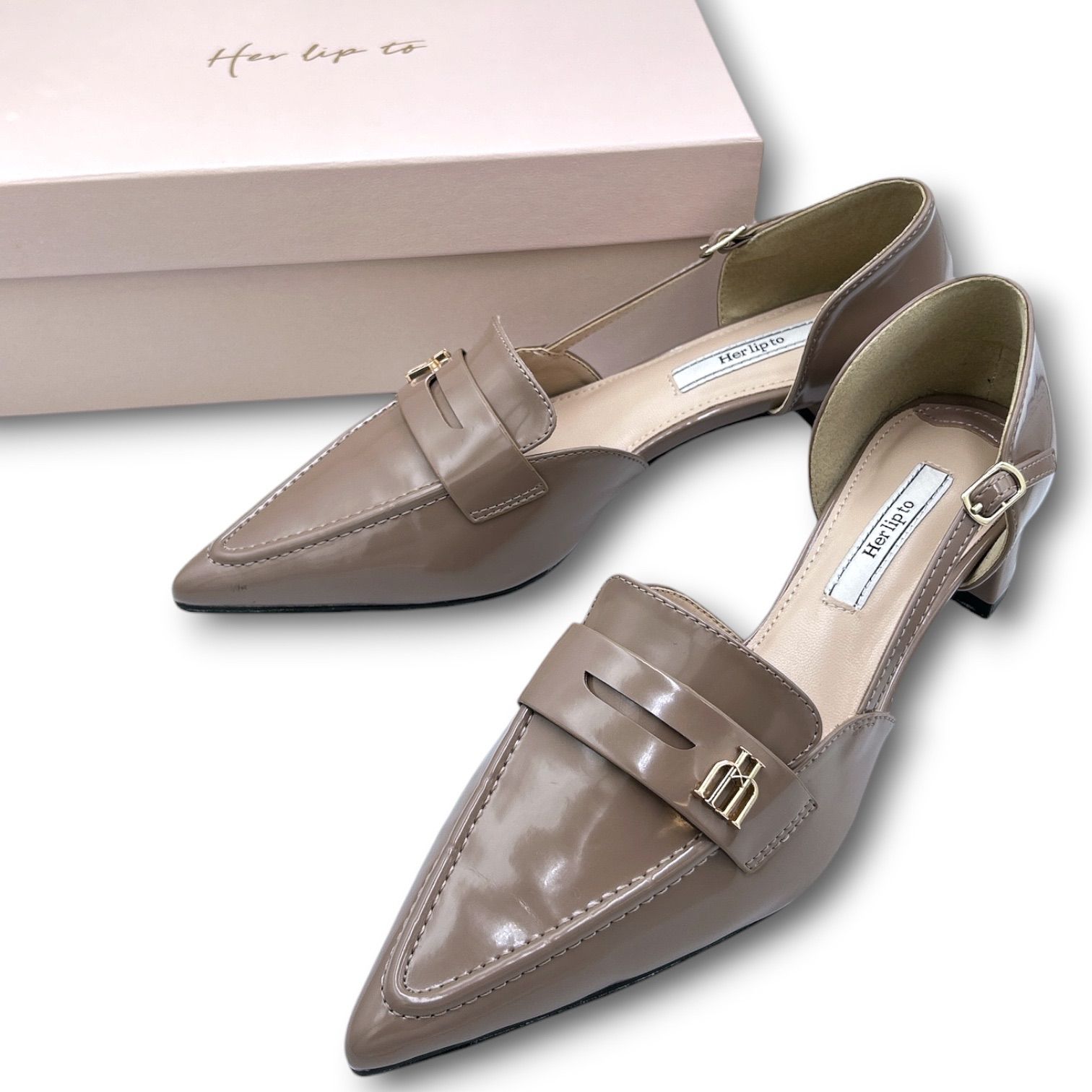 新品 未使用 タグ付き 箱付き Her lip to ハーリップトゥ Trois Heel