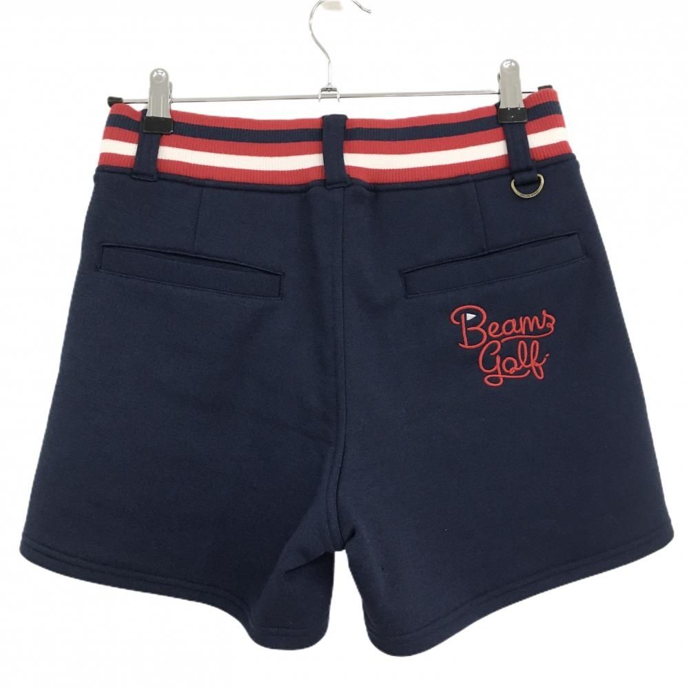 超美品】ビームスゴルフ ショートパンツ ネイビー×レッド レディース M