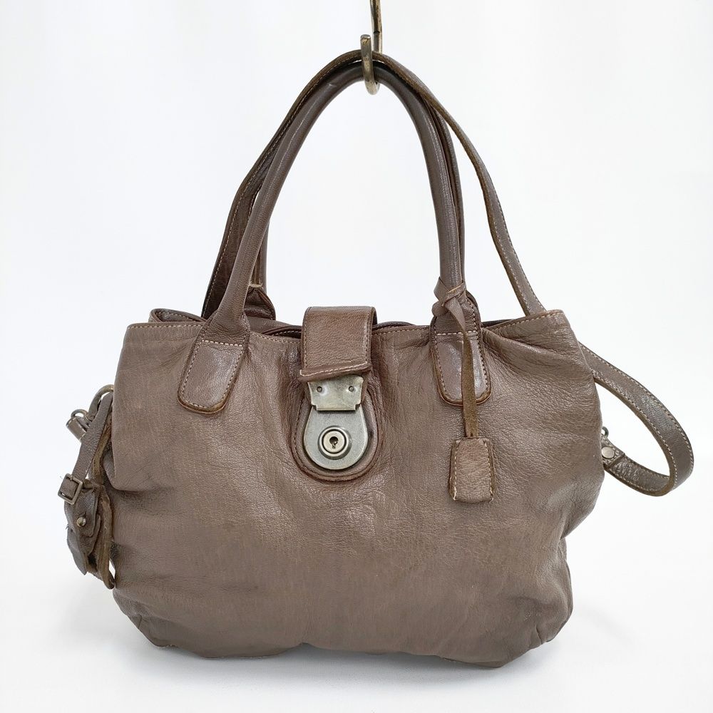 CHRISTIAN PEAU」 2WAYバッグ - ブラウン レディース CHRISTIAN PEAU 