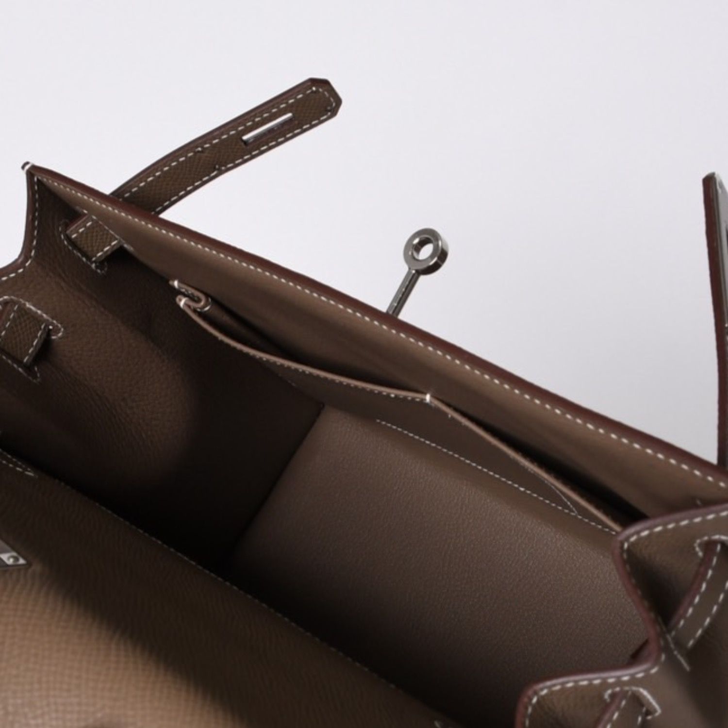新品未使用 HERMES エルメス ケリー28 外縫い エトゥープ B刻印 ヴォー 