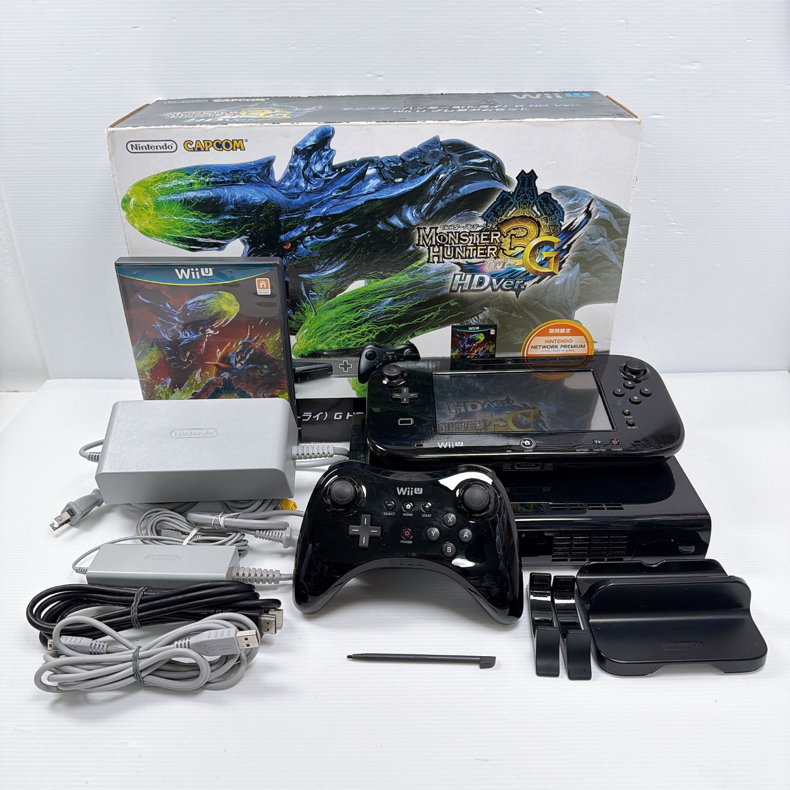 美品 wiiu モンスターハンター3 wiiu プレミアムセット 32GB 遊べるセット 動作確認済み Monster Hunter 3G モンハン ニンテンドー Nintendo wii u 管理番号M1803