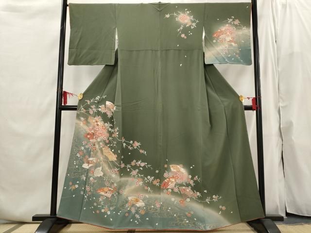 平和屋着物■訪問着　辻が花文　暈し染め　金彩　正絹　逸品　未使用　AABI0235st 平和屋着物□訪問着 辻が花文 暈し染め 金彩 正絹 逸品 未使用
