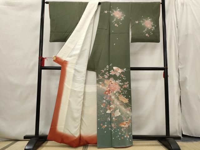 平和屋着物■訪問着　辻が花文　暈し染め　金彩　正絹　逸品　未使用　AABI0235st 平和屋着物□訪問着 辻が花文 暈し染め 金彩 正絹 逸品 未使用