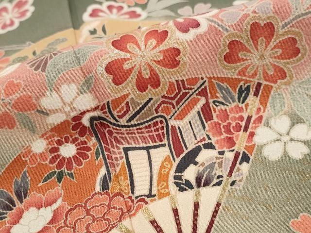 平和屋着物■訪問着　辻が花文　暈し染め　金彩　正絹　逸品　未使用　AABI0235st 平和屋着物□訪問着 辻が花文 暈し染め 金彩 正絹 逸品 未使用