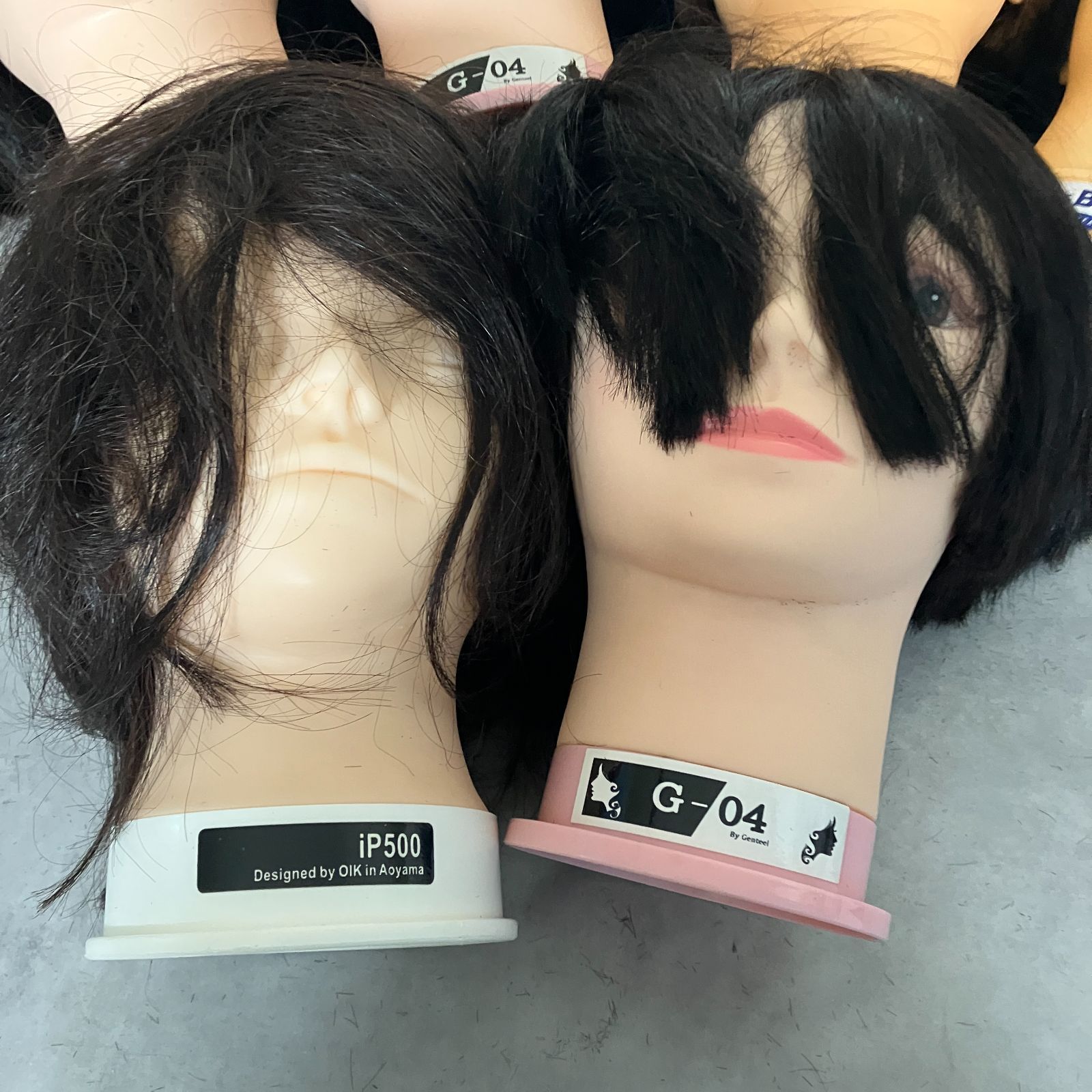 0313-10【10個セット】カットウィッグ 練習用 美容師 ヘッドマネキン 