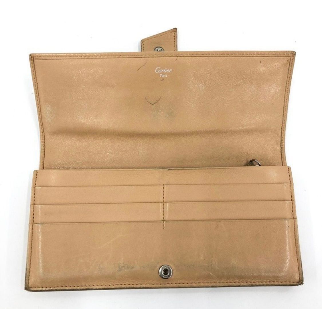 □希少□Cartier カルティエ トリニティ 長財布 エナメル×レザー