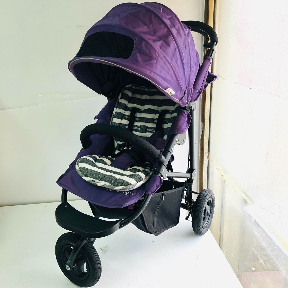 AirBuggy COCO エアバギー ココ 三輪ベビーカー パープル タイヤ空気 