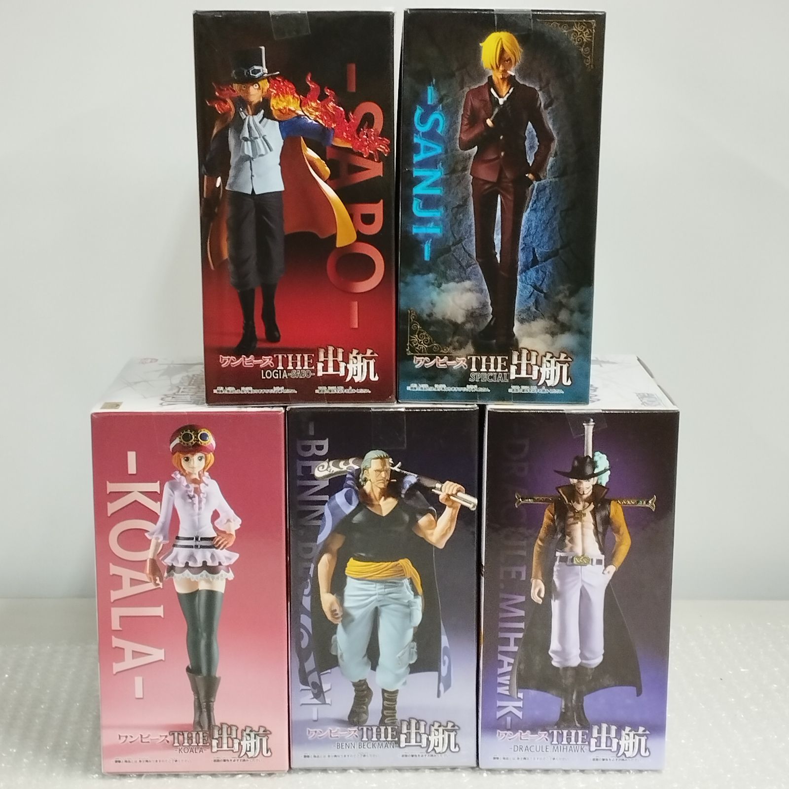 D37157】（未開封品）ワンピース THE 出航 フィギュア 5種セット 