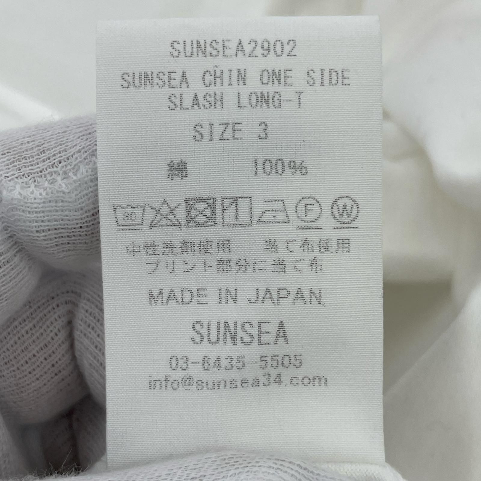SUNSEA ワンサイドスラッシュロングTシャツ-安心の海外正規品