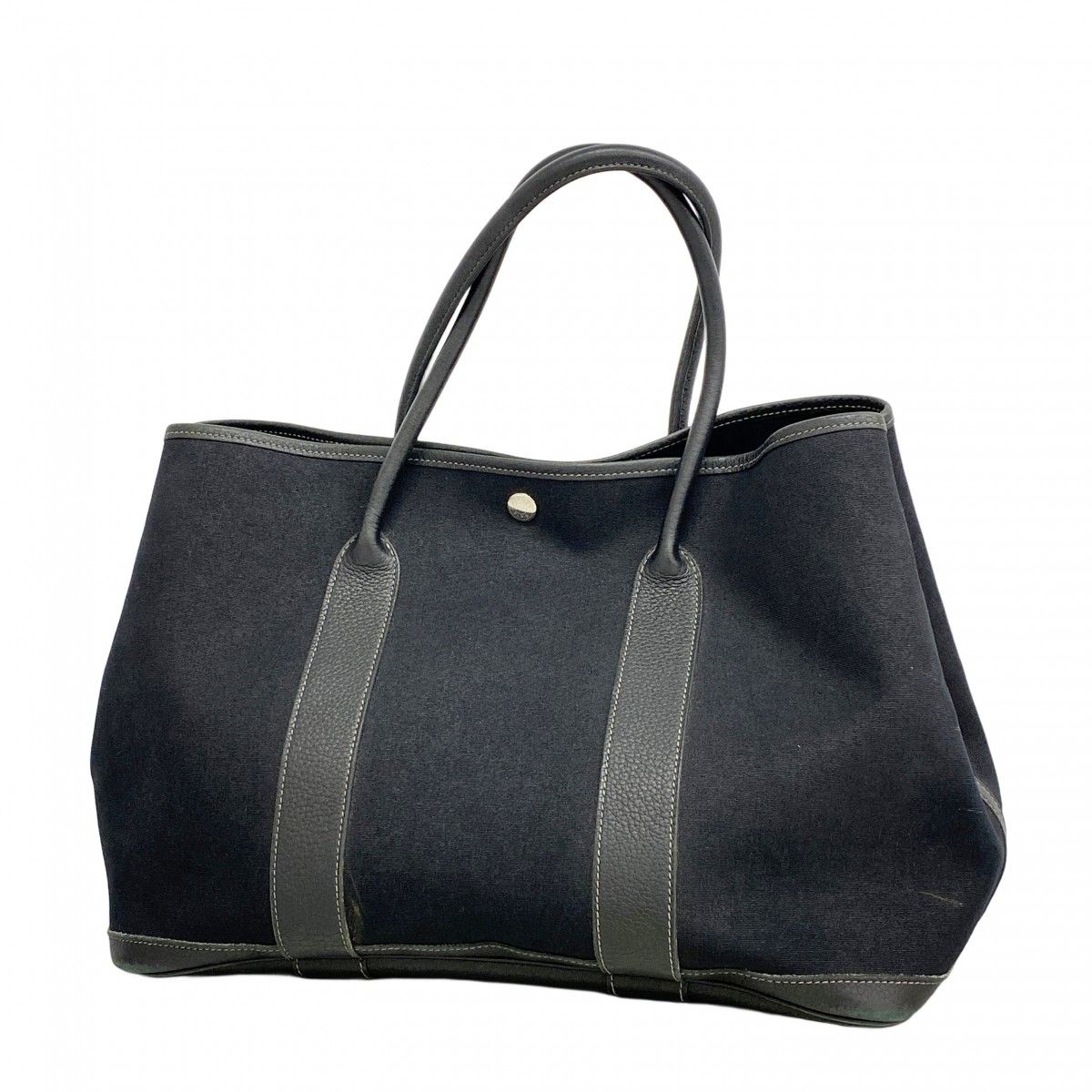 トワルオフィシェ ガーデンパーティPM 【美品】エルメス トートバッグ HERMES ブラック トワルオフィシエ PM ガーデンパーティ エルメス 黒 バッグ