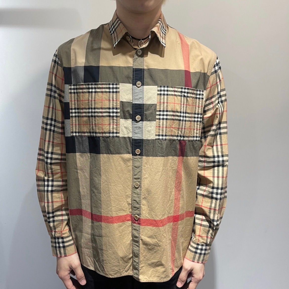 Burberry チェックシャツ ベージュ バーバリー