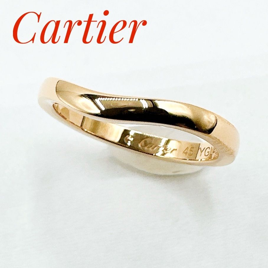 美品🌻Cartier バレリーナ ウェディング ピンクゴールド リング 45 約5