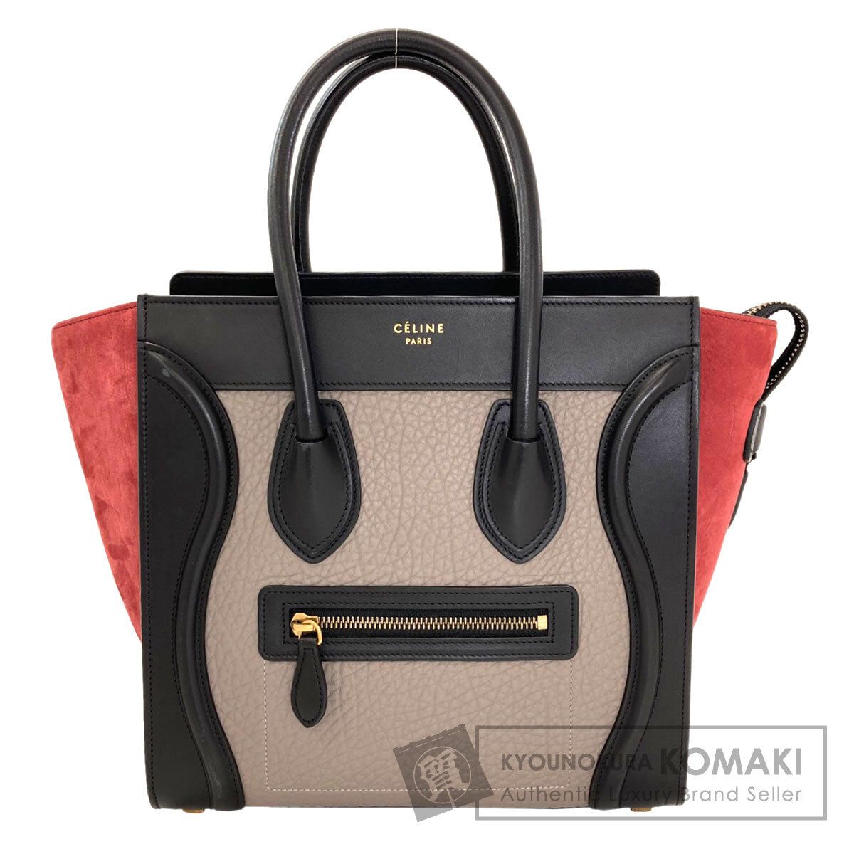 CELINE セリーヌ ラゲージマイクロ ハンドバッグ カーフ レディース 
