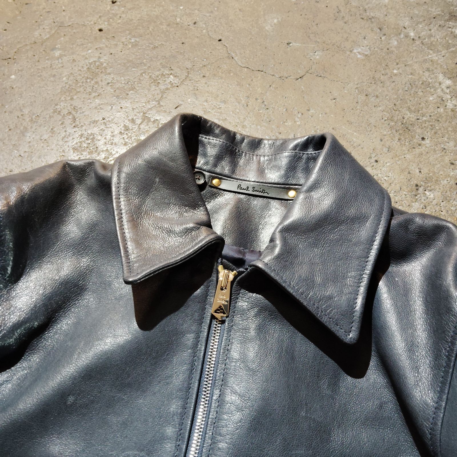 Paul Smith 25aw ファーカラーレザージャケット S ポールスミス やぎ革