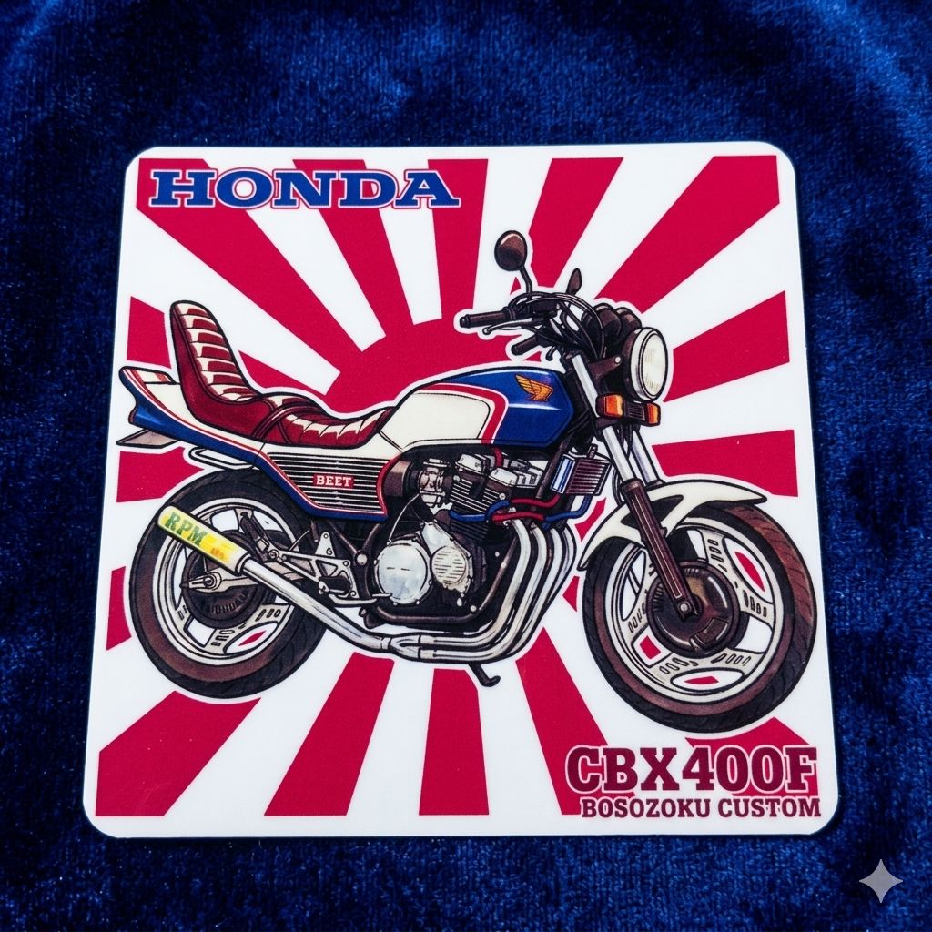 旧車會 ステッカー 2枚セット GS CBX400F 暴走族 カスタムスタイル 大