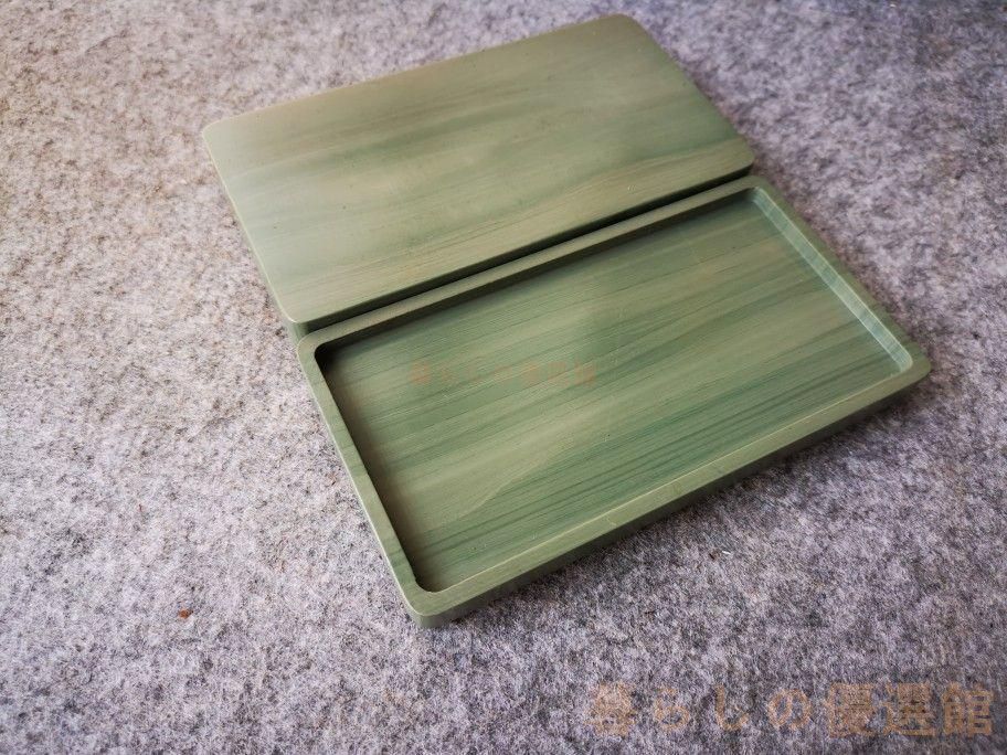 上品】松花石 硯 墨盒 文房四宝 書道具 工芸品 zw427 - メルカリ