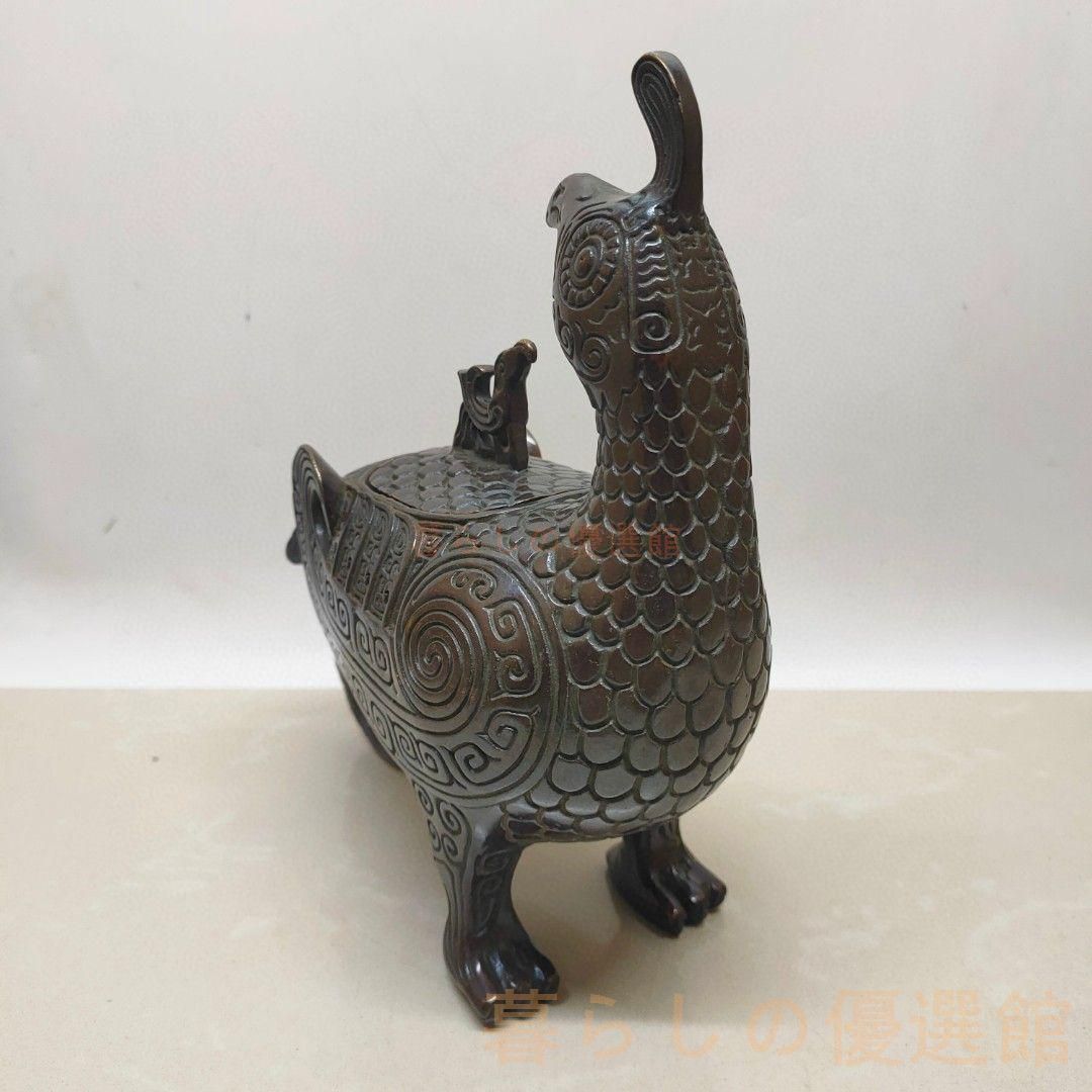 上品】鳥尊 酒器 青銅器 置物 工芸品 美術品 インテリア zw427 - メルカリ