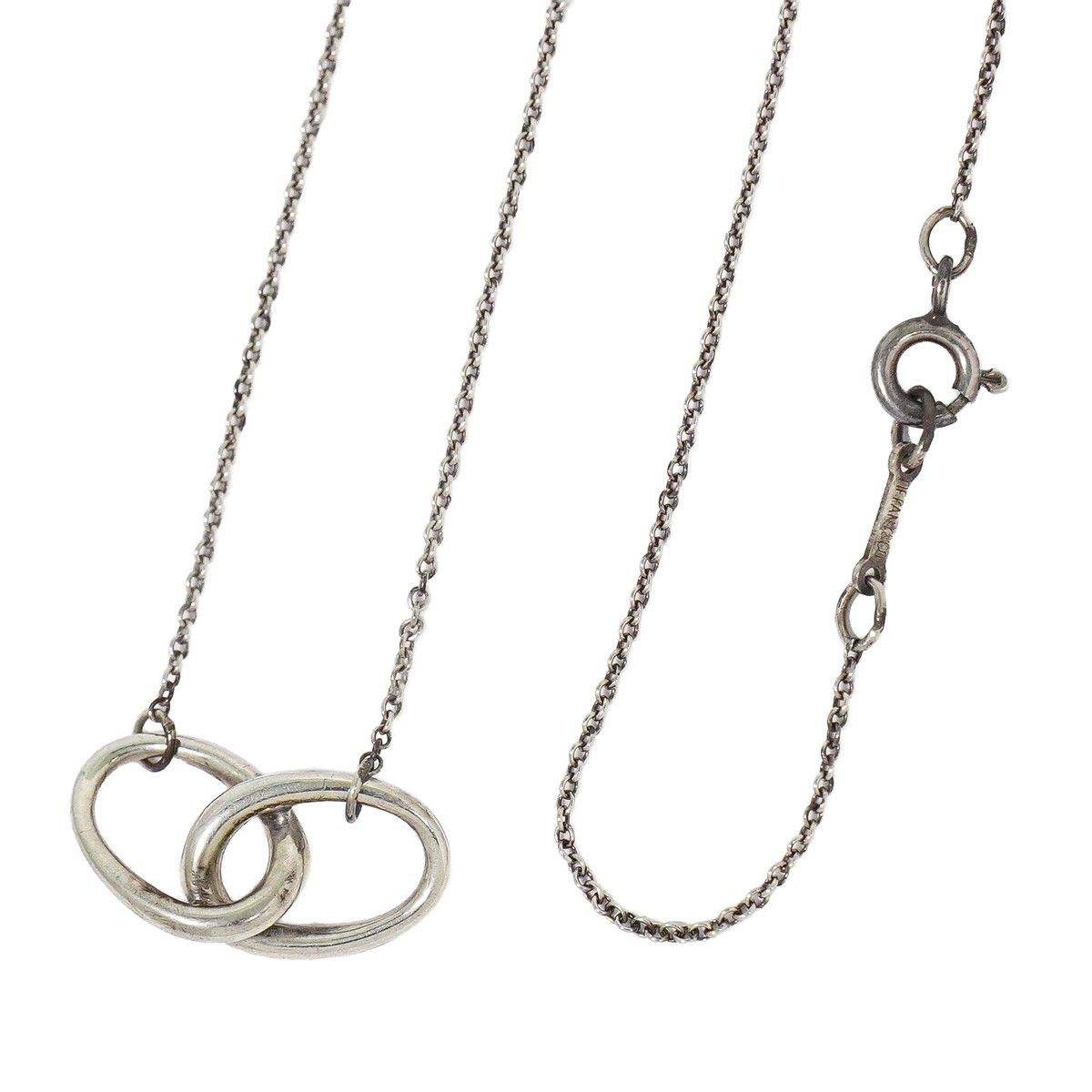 本物 ティファニー TIFFANY & Co. ダブルループ 925 ネックレス 