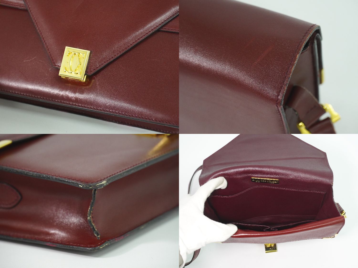 本物 カルティエ Cartier マストライン ショルダーバッグ レザー 