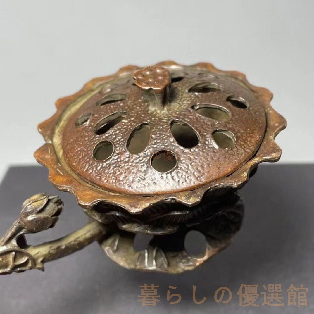 銅 細工 蓮華香炉 茶道具 香道具 装飾品 工芸品 美術品 置物 上品】蓮華 香炉 銅製 茶道具 香道具 工芸品 インテリア zw427 - メルカリ