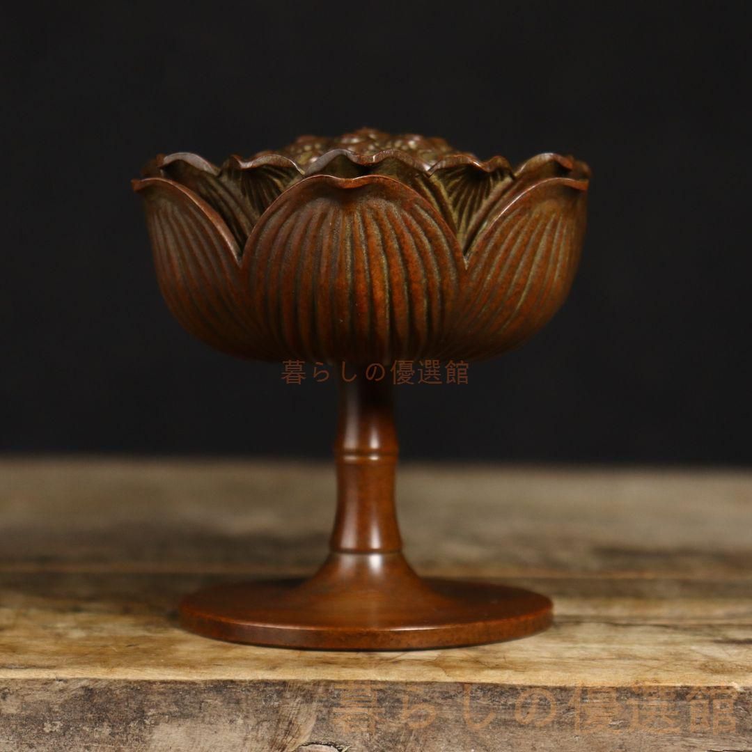 銅 細工 蓮華香炉 茶道具 香道具 装飾品 工芸品 美術品 置物 メルカリ