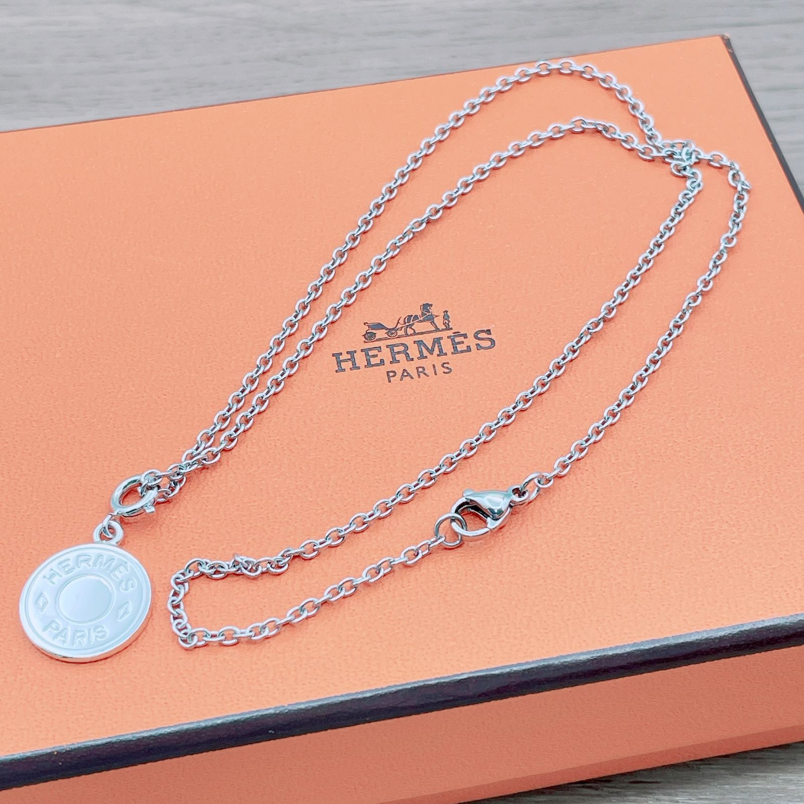 ◇エルメス◇ 新品仕上済 セリエ ネックレス ペンダント 小 シルバー 4.94 ◇エルメス◇新品仕上済 HERMES セリエ ネックレス 小 チャーム
