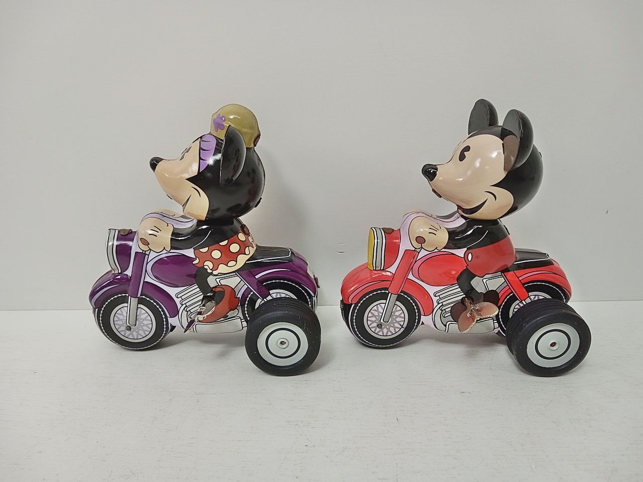 ヤングエポック ミッキー ミニー ドナルド バイク ディズニー ブリキ 3