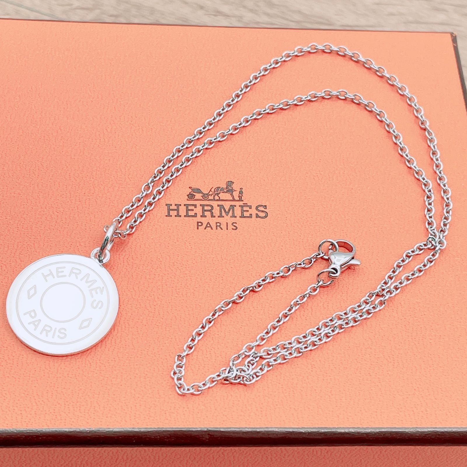 ◇エルメス◇新品仕上済 HERMES セリエ チャーム 大 ネックレス