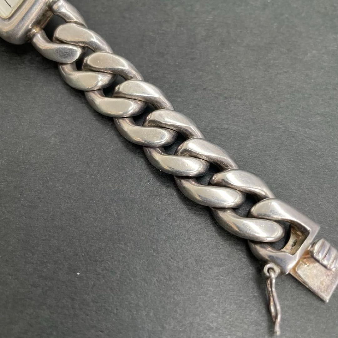 Obrey SOLID SILVER 純銀 銀無垢 チェーンブレスレットウォッチ MADE