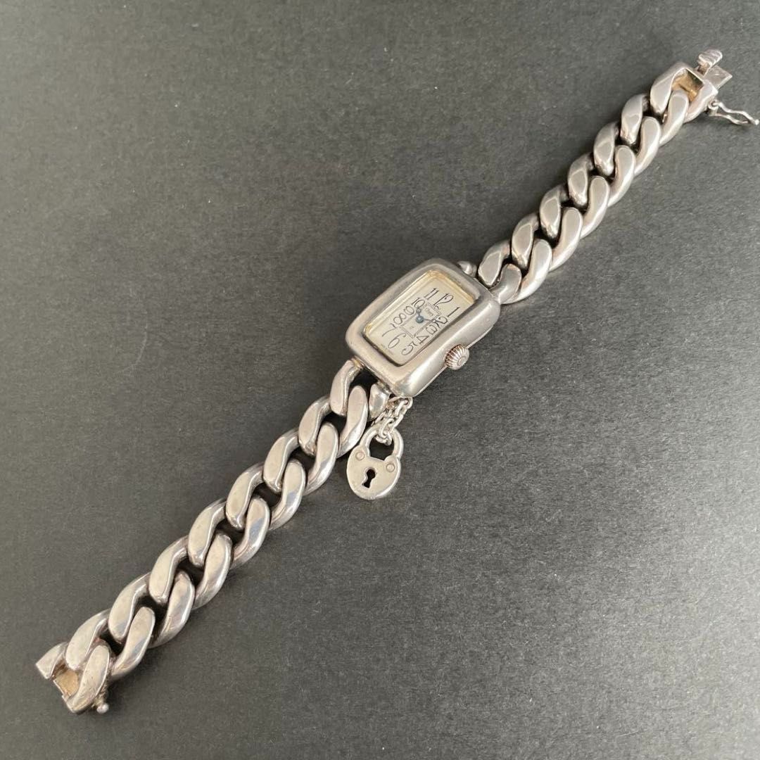 Obrey SOLID SILVER 純銀 銀無垢 チェーンブレスレットウォッチ MADE