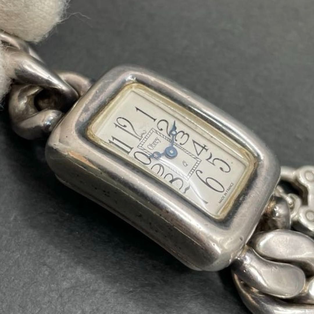 Obrey SOLID SILVER 純銀 銀無垢 チェーンブレスレットウォッチ MADE