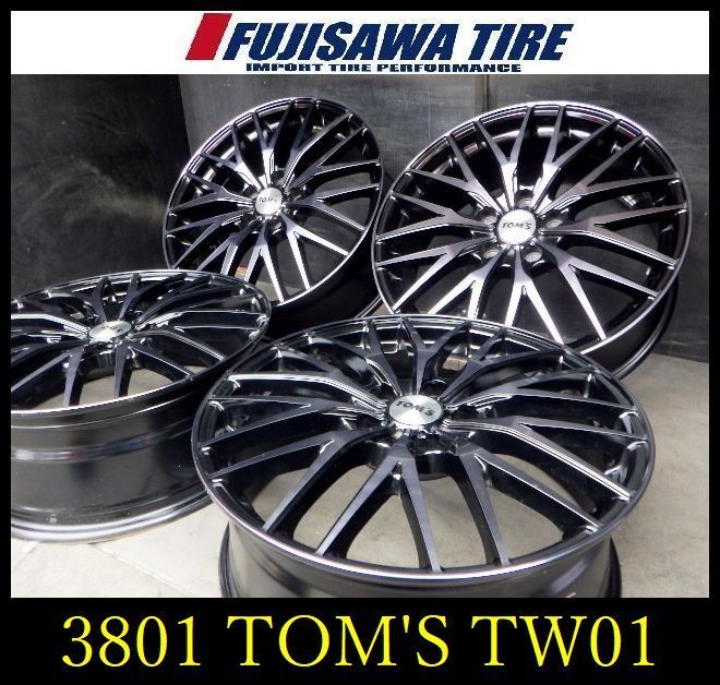 【3801】B送料無料▲TOM'S TW01▲18x7.0J 5穴 114.3 +48▲4本 26102752