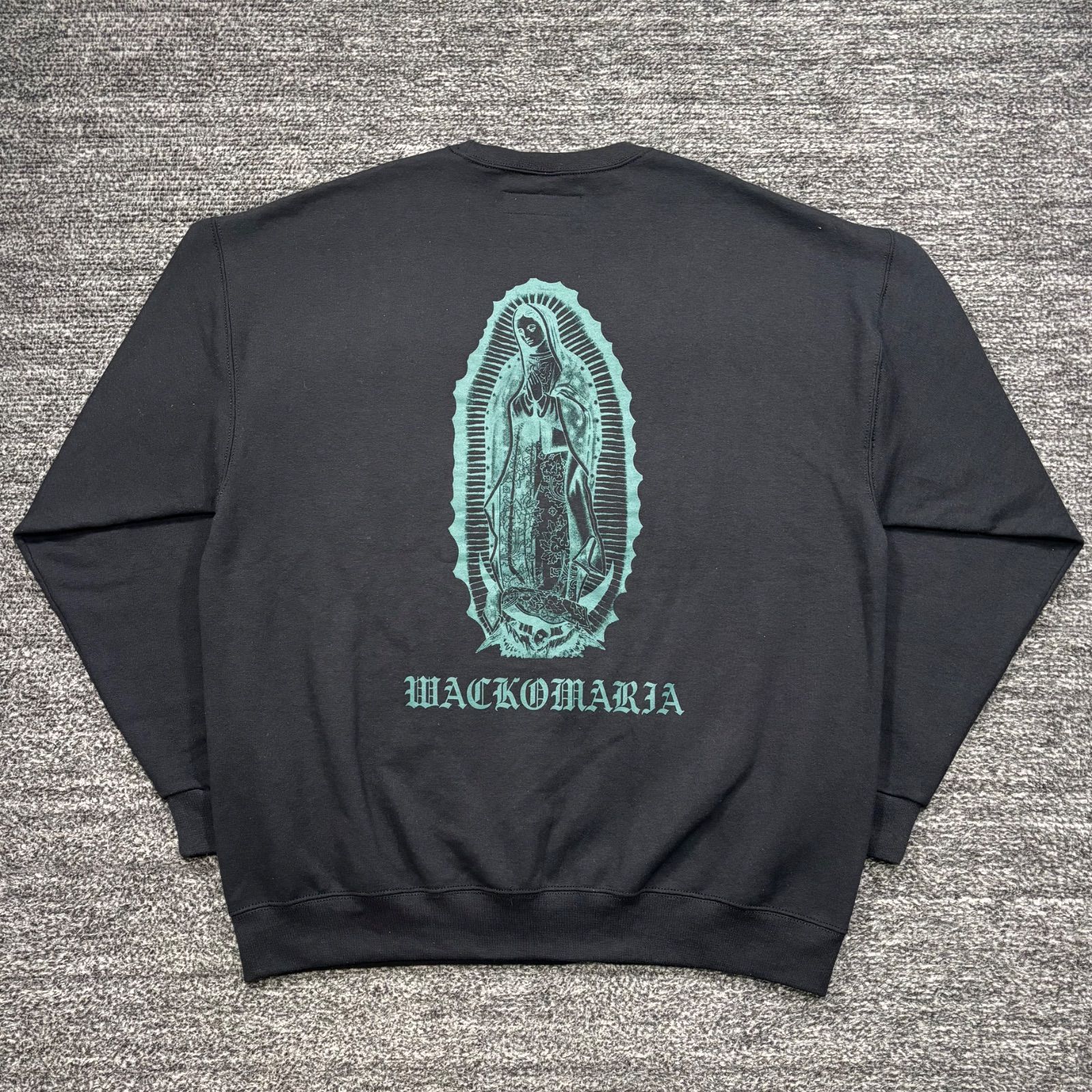 美品 WACKO MARIA CREW NECK SWEAT SHIRT (TYPE-2) BLACK XL 