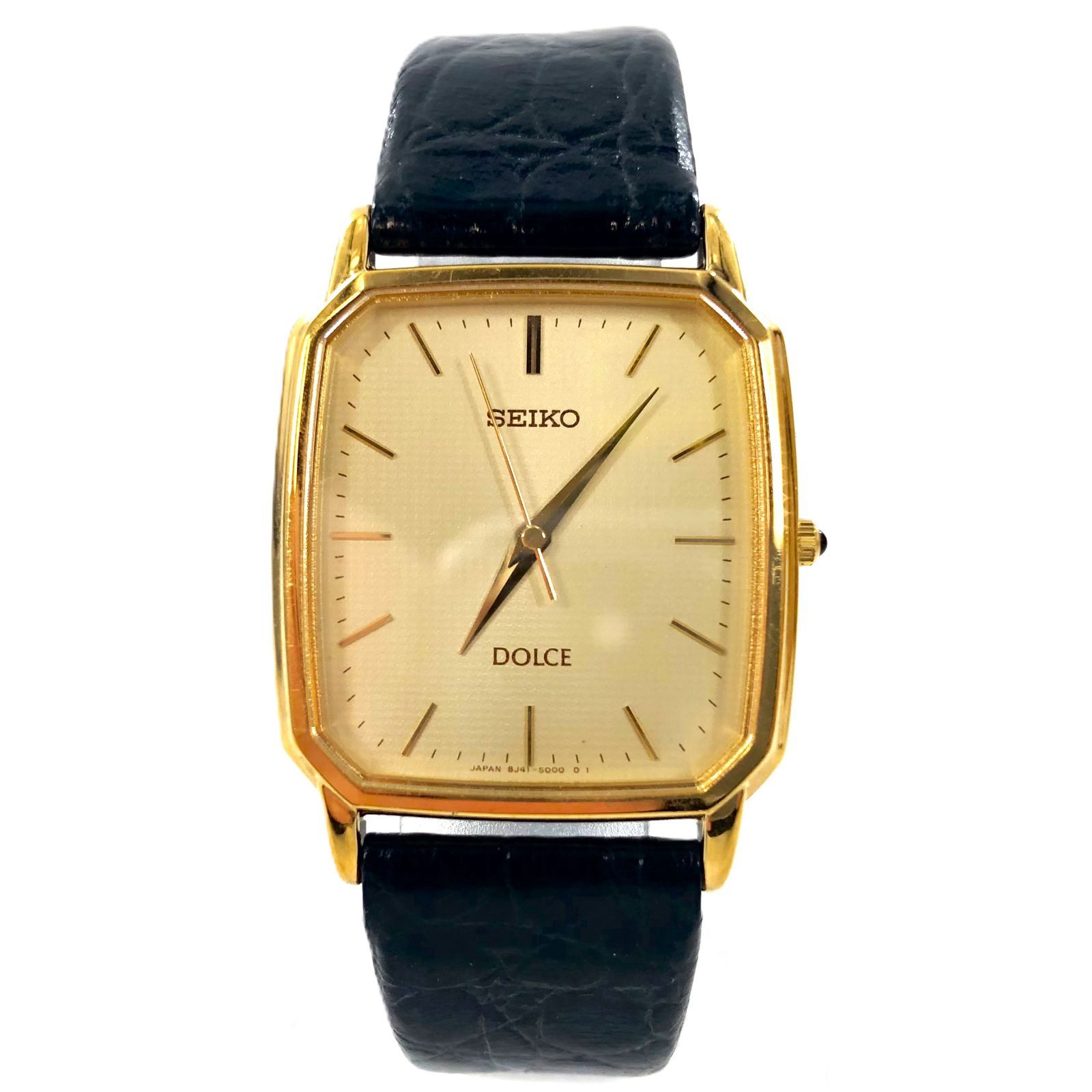 SEIKO セイコー Dolce ドルチェ 8J41-5000 SS/QZ ゴールド文字盤 