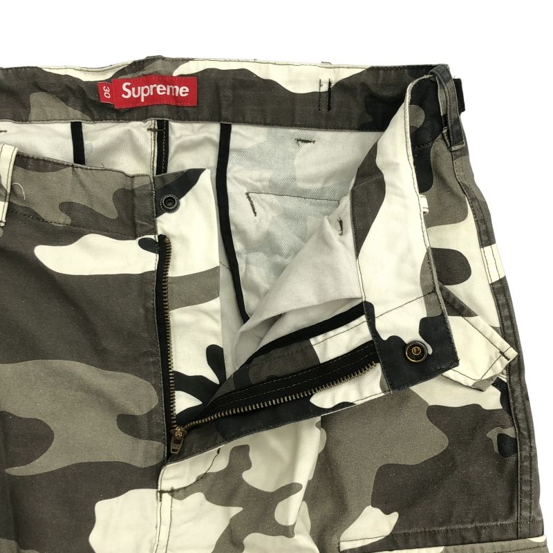 中古】右足裾付近シミ有）Supreme 25SS カモフラ カーゴパンツ サイズ 