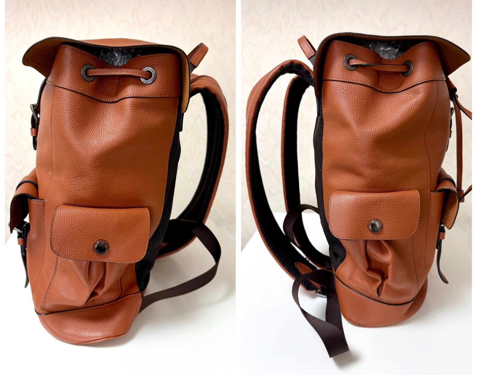良品】COACH コーチ リュック ハドソン レザー バックパック ブラウン