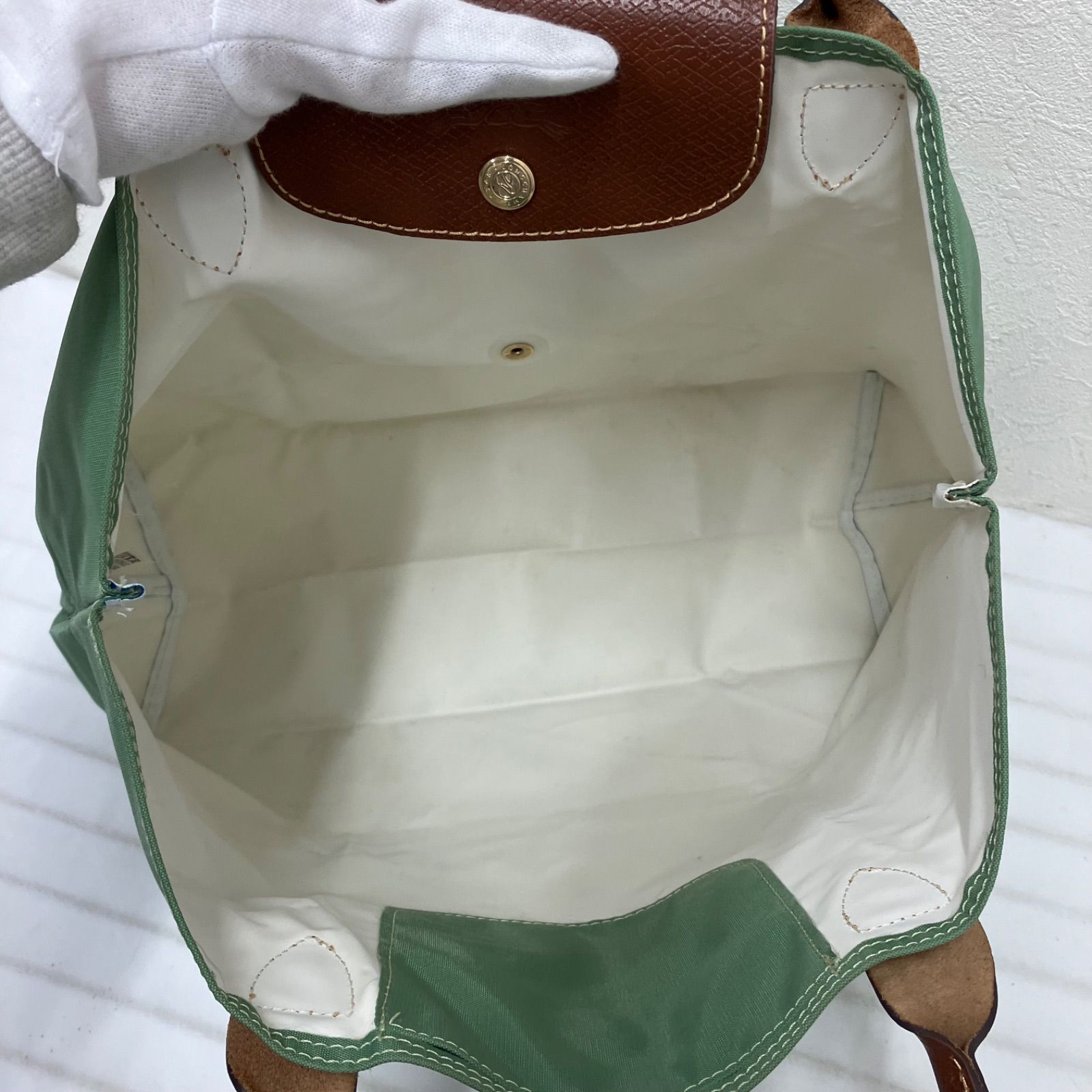 2316 LONGCHAMP ロンシャン ハンドバッグ ルプリアージュ グリーン 