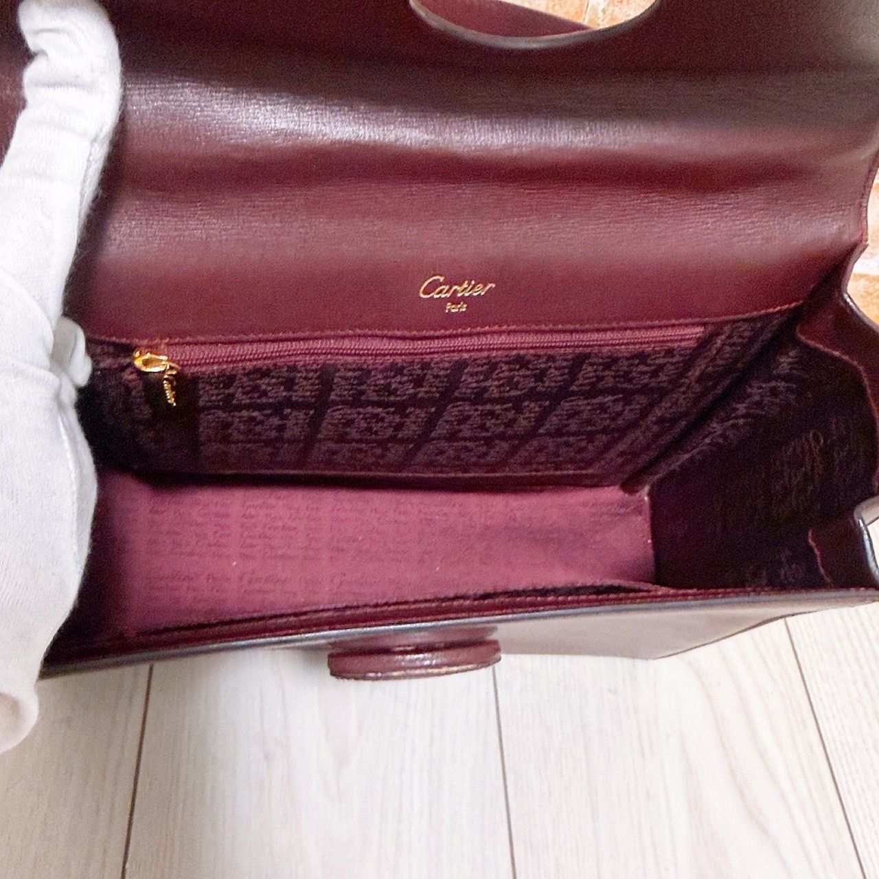 美品) Cartier(カルティエ)ハンドバッグ マストライン ターンロック 