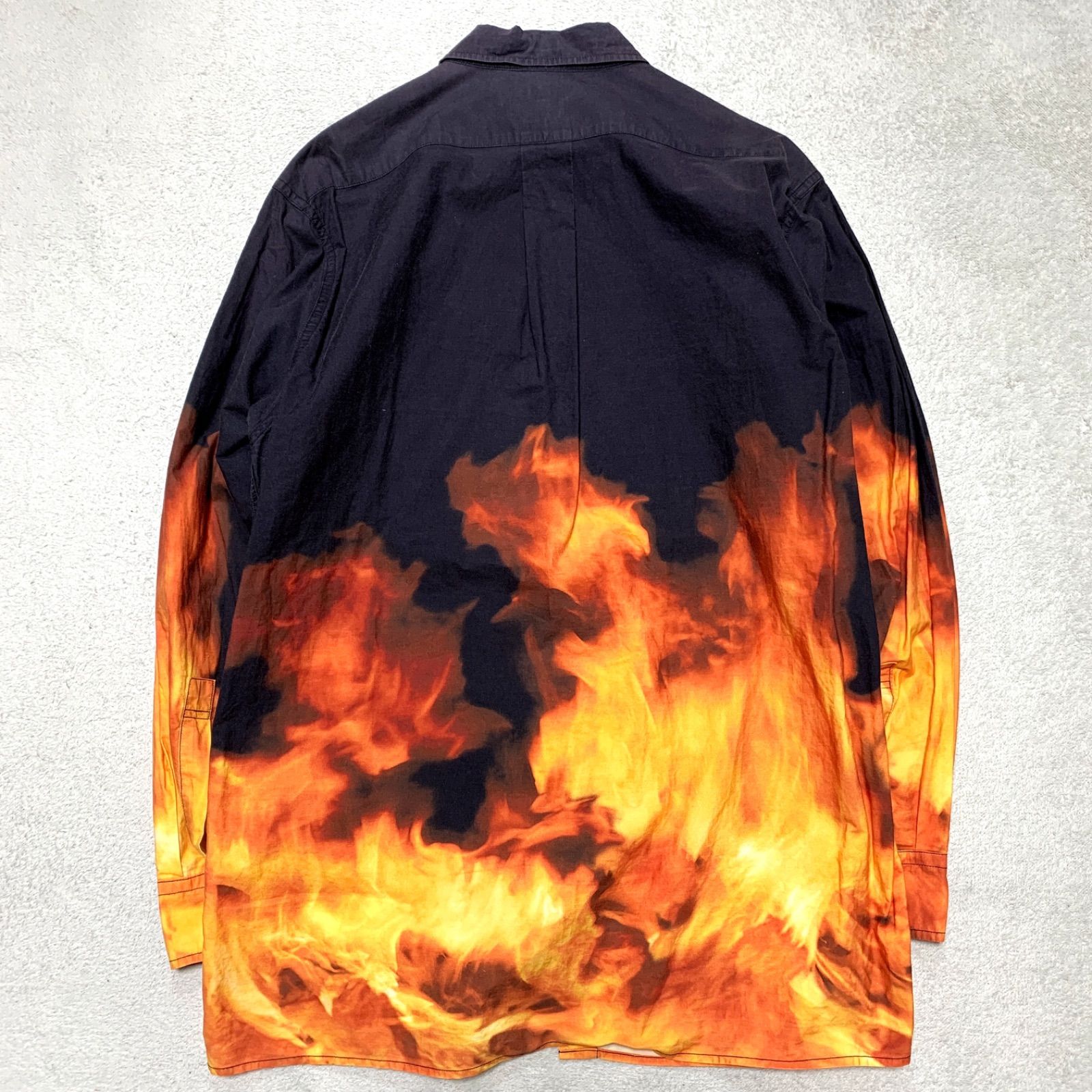 Paul Smith ドレスシャツ ワイシャツ 総柄 ファイヤーパターン 