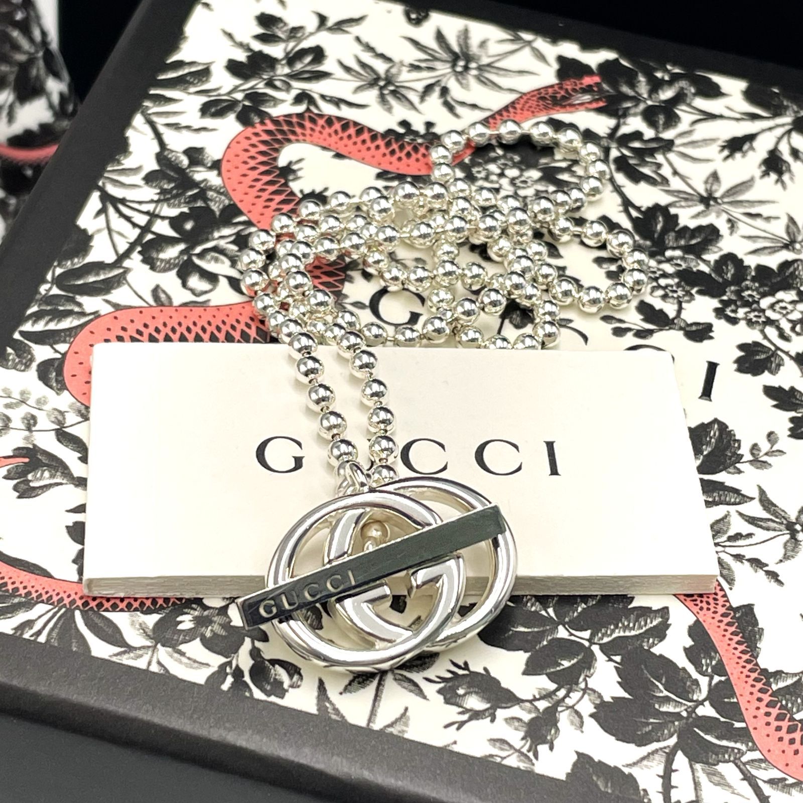 【超レア廃盤品】OLD GUCCI スティック チェーン ネックレス グッチ GUCCI パドロック チェーン ネックレス Ag925 希少 【公式通販】